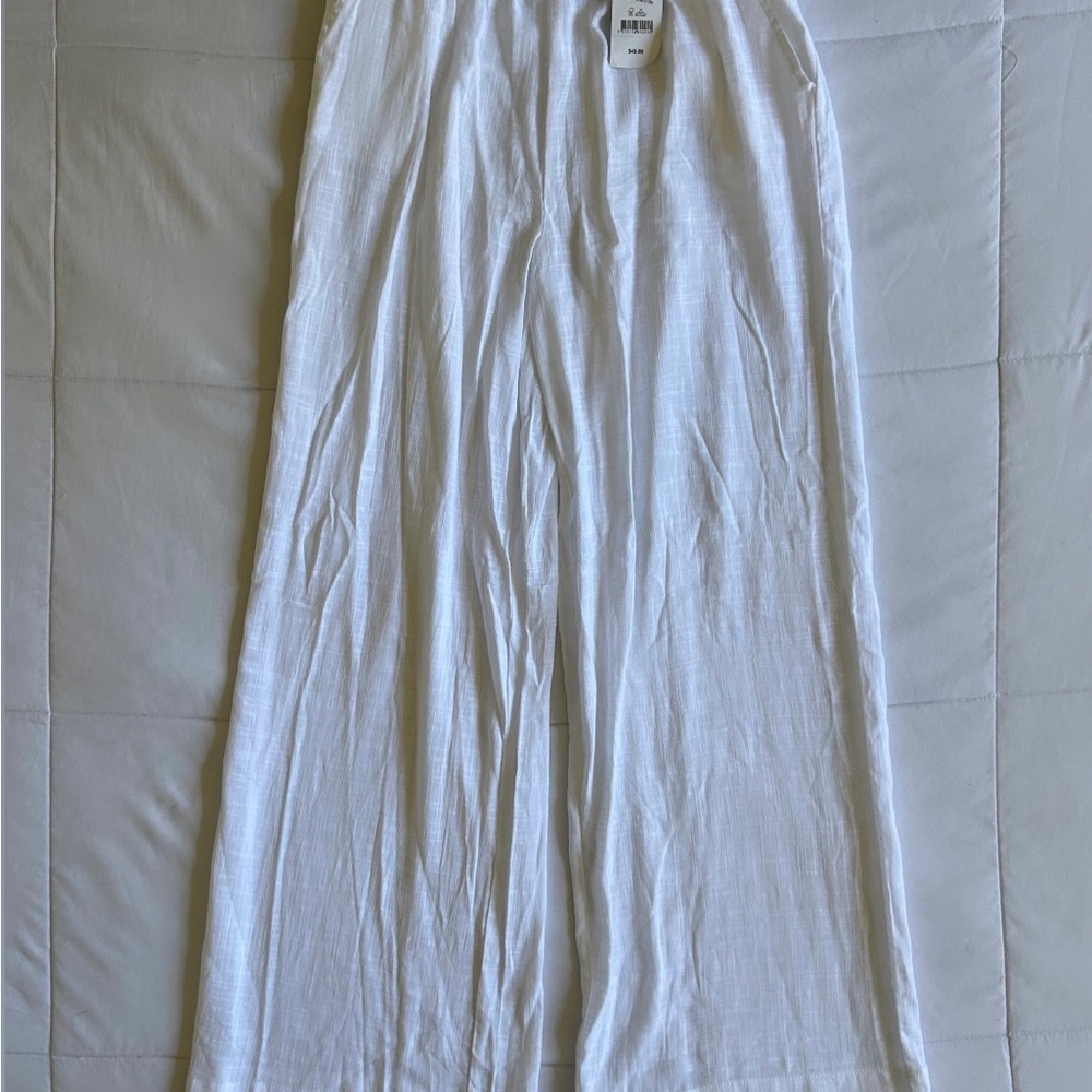 NEW WITH TAGS white linen pants